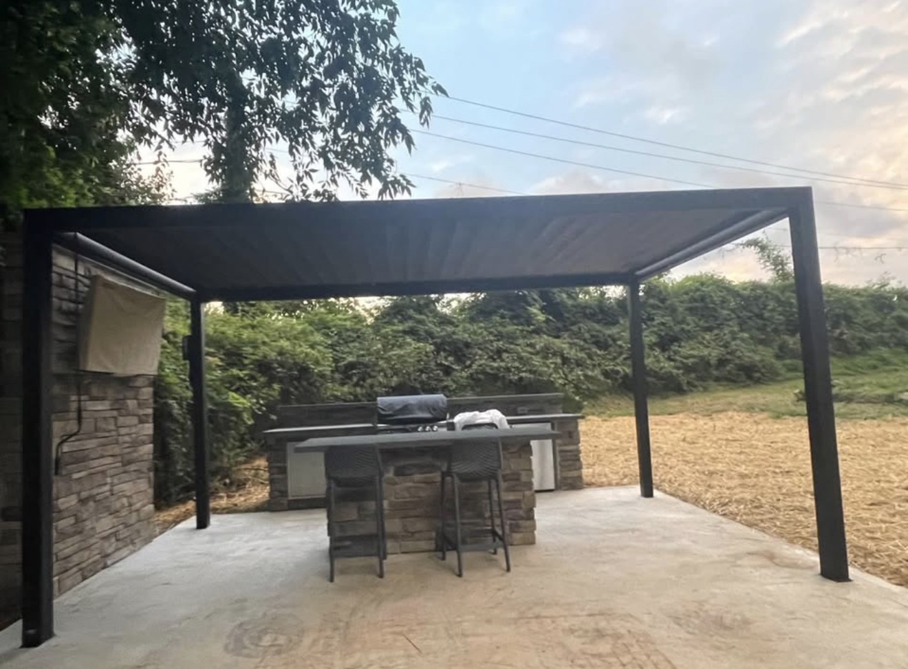 Modern Pergola Installation before and after