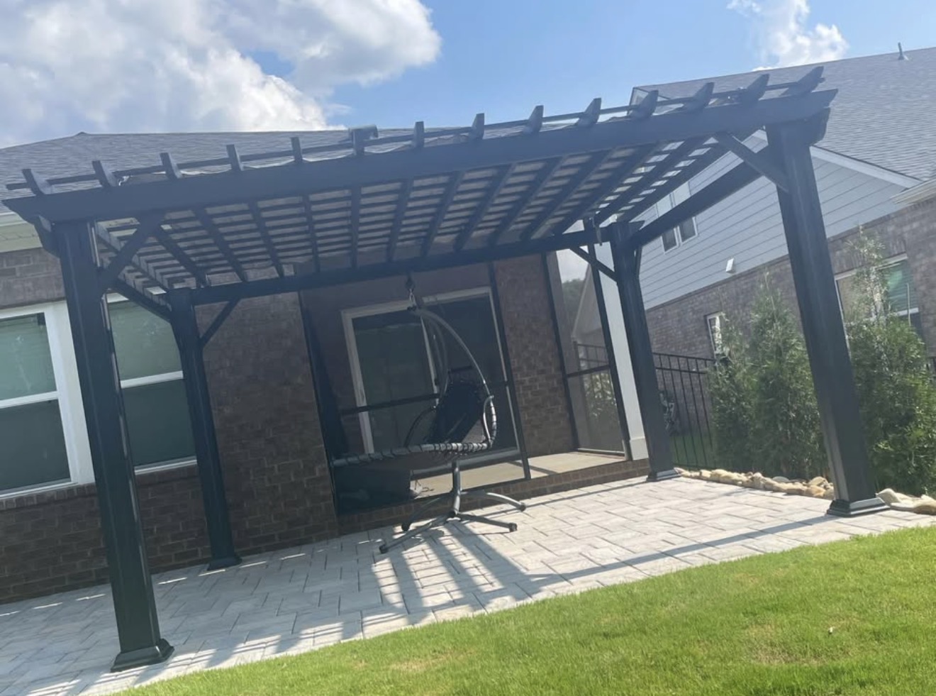 Pergola & Paver Patio before and after